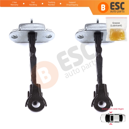 2 Pieces Front Door Stop Check Assy Limiter Strap for Toyota Hilux MK8 N1 Fortuner MK2 Revo 2015-On 686100K091