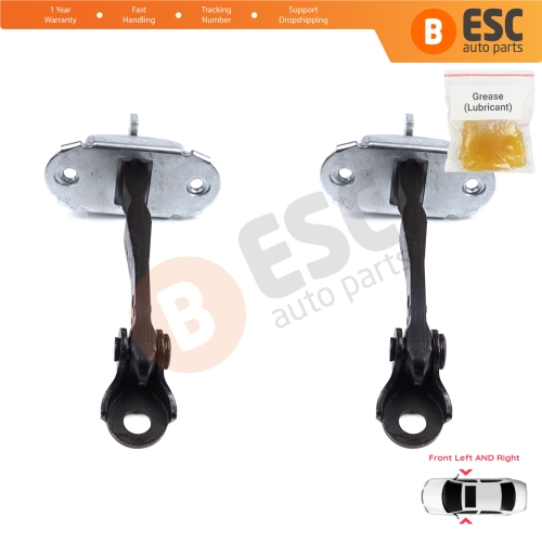 2 Pieces Front Door Stop Check Assy Limiter Strap for Toyota Yaris Echo Verso FunCargo Vitz Platz MK1 P1 P2 1999-2003 Pre-Facelift
