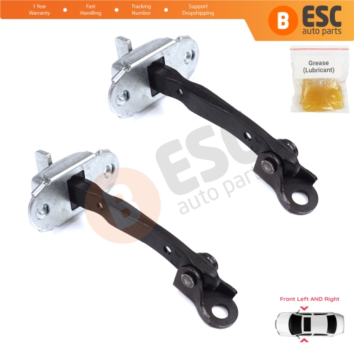 2 Pieces Front Door Stop Check Assy Limiter Strap for Toyota Yaris Echo Verso FunCargo Vitz Platz MK1 P1 P2 1999-2003 Pre-Facelift