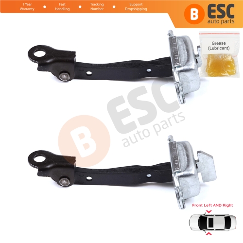 2 Pieces Front Door Stop Check Assy Limiter Strap for Toyota Yaris Echo Verso FunCargo Vitz Platz MK1 P1 P2 1999-2003 Pre-Facelift