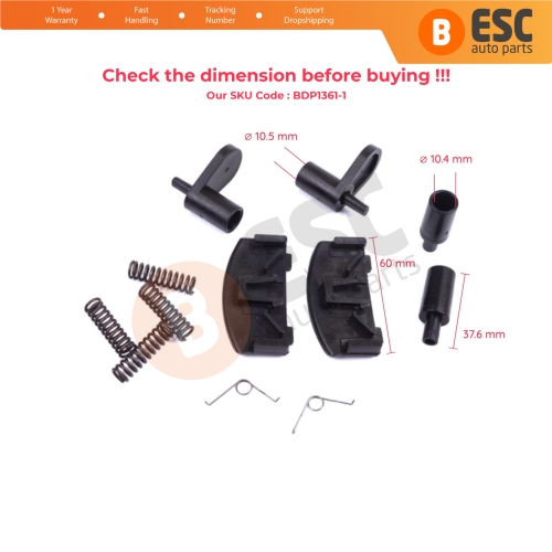 Side Sliding Window Glass Latch Opener Grip Button Set for Ford Transit MK8 T18 V363 2013-On MWB LWB  XLWB BK31-B25700-A