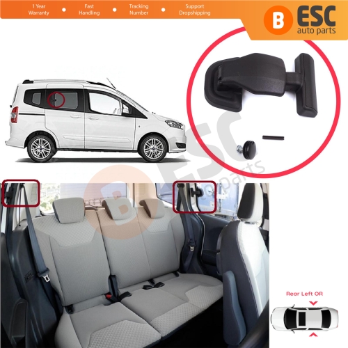Rear Sliding Door Window Glass Latch Bracket for Ford Transit Tourneo Courier C4A B460 MK1 2014-2023 5-Door HT76-A25722-BD