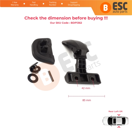 Rear Sliding Door Window Glass Latch Bracket for Ford Transit Tourneo Courier C4A B460 MK1 2014-2023 5-Door HT76-A25722-BD