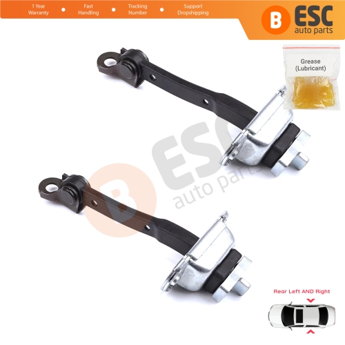 2 Pieces Rear Door Stop Check Assy Limiter Strap for Toyota Yaris Echo Verso FunCargo Vitz Platz MK1 P1 P2 1999-2003 Pre-Facelift