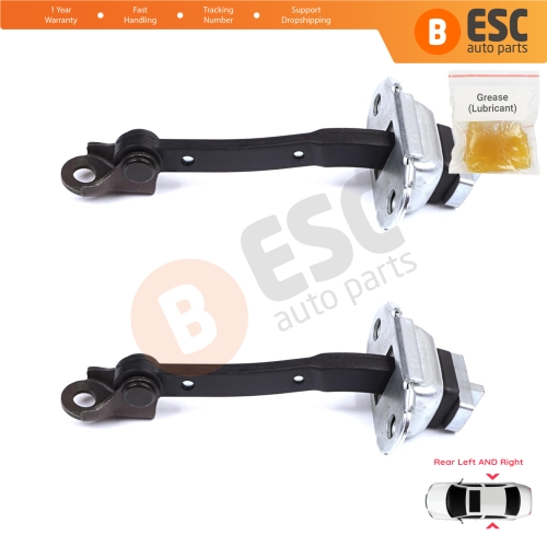 2 Pieces Rear Door Stop Check Assy Limiter Strap for Toyota Yaris Echo Verso FunCargo Vitz Platz MK1 P1 P2 1999-2003 Pre-Facelift