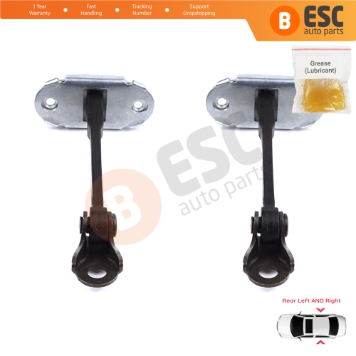 2 Pieces Rear Door Stop Check Assy Limiter Strap for Toyota Yaris Echo Verso FunCargo Vitz Platz MK1 P1 P2 1999-2003 Pre-Facelift