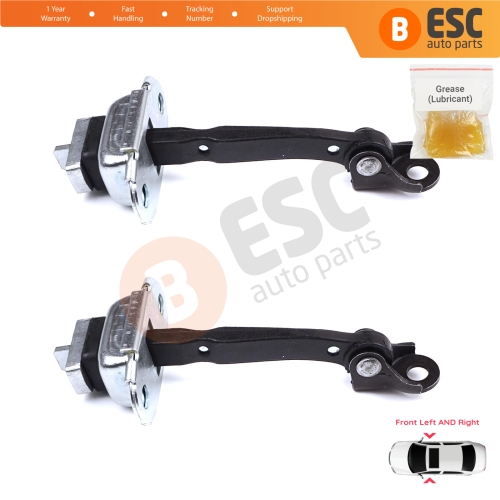 2 Pieces Front Door Stop Check Assy Limiter Strap for Toyota Yaris Echo Verso FunCargo Vitz Platz MK1 P1 P2 2003-2005 Facelift
