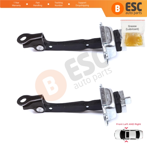 2 Pieces Front Door Stop Check Assy Limiter Strap for Toyota Yaris Echo Verso FunCargo Vitz Platz MK1 P1 P2 2003-2005 Facelift