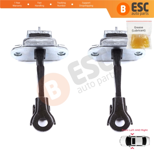 2 Pieces Front Door Stop Check Assy Limiter Strap for Toyota Yaris Echo Verso FunCargo Vitz Platz MK1 P1 P2 2003-2005 Facelift