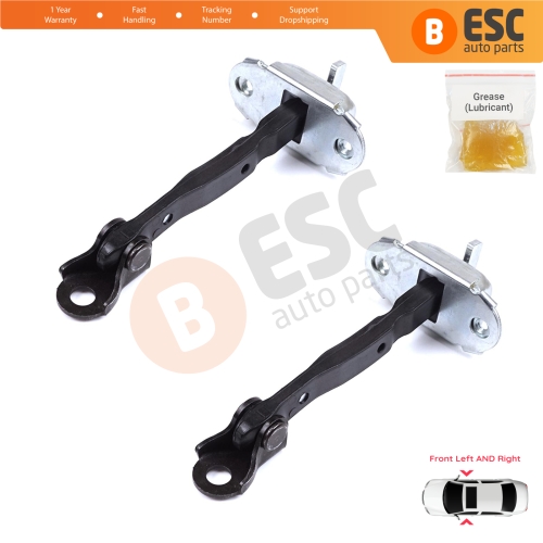 2 Pieces Front Door Stop Check Assy Limiter Strap for Toyota Yaris Vios Vitz Belta MK2 P9 XP9 XP90 2005-2013 686100D040