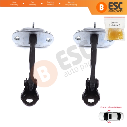 2 Pieces Front Door Stop Check Assy Limiter Strap for Toyota Yaris Vios Vitz Belta MK2 P9 XP9 XP90 2005-2013 686100D040
