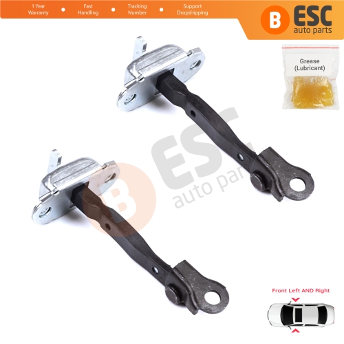 2 Pieces Front Door Stop Check Assy Limiter Strap for Toyota Yaris Vios Vitz Belta MK2 P9 XP9 XP90 2005-2013 686100D040