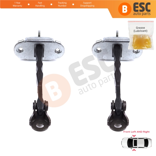 2 Pieces Front Door Stop Check Assy Limiter Strap for Toyota Yaris Vitz MK3 P13 2010-2020 Vios P15 Verso S P12 6861052130