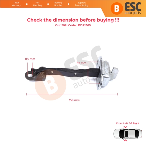 Front Door Stop Check Assy Limiter Strap for Toyota Yaris Vitz MK3 P13 2010-2020 Vios P15 Verso S P12 6861052130