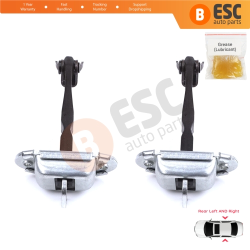 2 Pieces Rear Door Stop Check Assy Limiter Strap for Toyota Yaris Vitz MK3 P13 2010-2014 Vios P15 Verso S P12 Pre-Facelift 6863052120