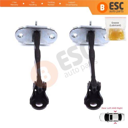 2 Pieces Rear Door Stop Check Assy Limiter Strap for Toyota RAV4 MK4 XA40 A4 2012-2019 6863042040