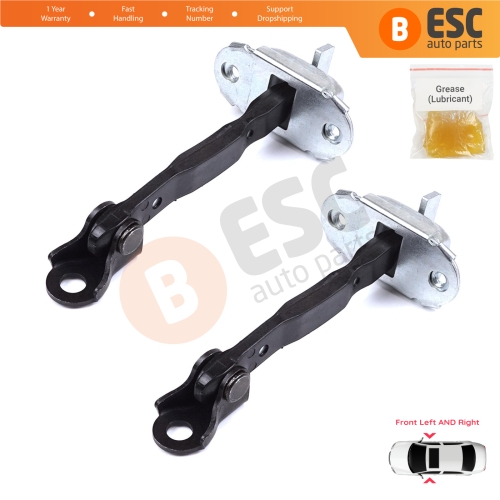 2 Pieces Front Door Stop Check Assy Limiter Strap for Toyota Prius MK2 W2 XW20 2003-2009 Corolla MK9 E12 Allex RunX 2001-2007 6861012161
