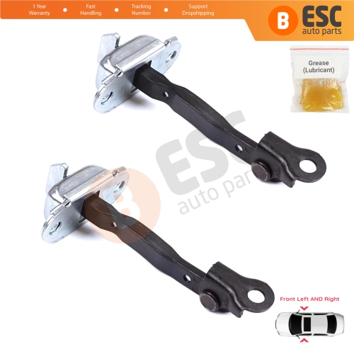 2 Pieces Front Door Stop Check Assy Limiter Strap for Toyota Prius MK2 W2 XW20 2003-2009 Corolla MK9 E12 Allex RunX 2001-2007 6861012161