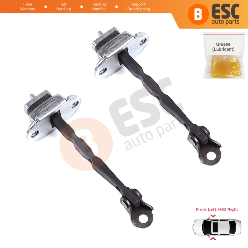 2 Pieces Front Door Stop Check Assy Limiter Strap for Toyota C-HR MK1 X1 AX10 AX50 2016-2024 68610F4030
