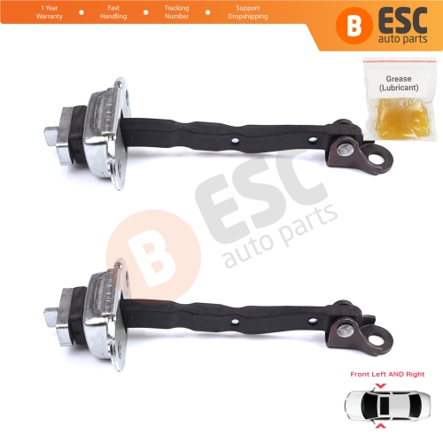 2 Pieces Front Door Stop Check Assy Limiter Strap for Toyota C-HR MK1 X1 AX10 AX50 2016-2024 68610F4030