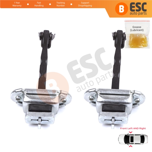 2 Pieces Front Door Stop Check Assy Limiter Strap for Toyota C-HR MK1 X1 AX10 AX50 2016-2024 68610F4030