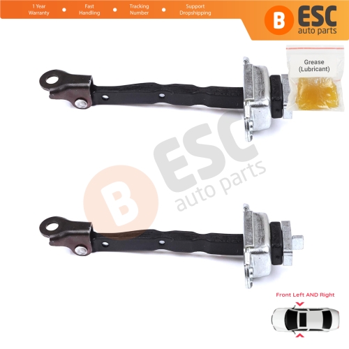 2 Pieces Front Door Stop Check Assy Limiter Strap for Toyota C-HR MK1 X1 AX10 AX50 2016-2024 68610F4030