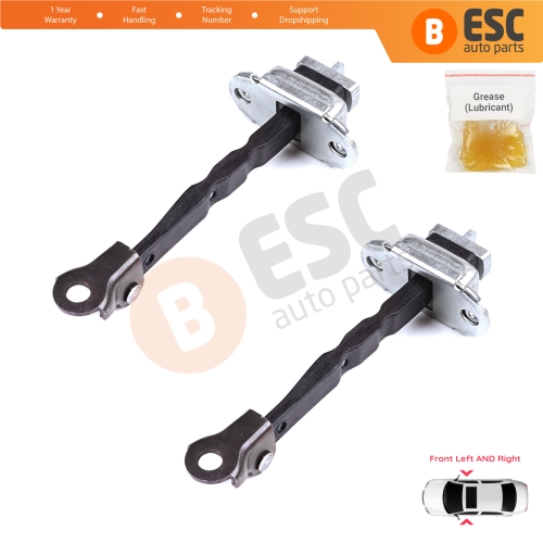 2 Pieces Front Door Stop Check Assy Limiter Strap for Toyota C-HR MK1 X1 AX10 AX50 2016-2024 68610F4030