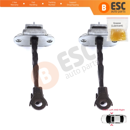 2 Pieces Front Door Stop Check Assy Limiter Strap for Toyota C-HR MK1 X1 AX10 AX50 2016-2024 68610F4030