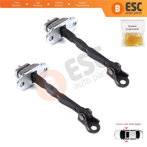 2 Pieces Front Door Stop Check Assy Limiter Strap for Toyota C-HR MK1 X1 AX10 AX50 2016-2024 68610F4030