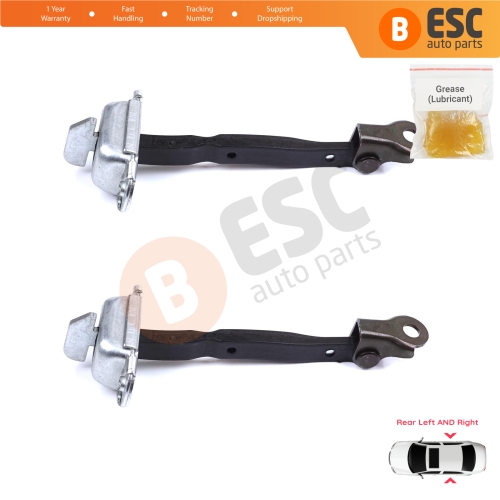 2 Pieces Rear Door Stop Check Assy Limiter Strap for Toyota C-HR MK1 X1 AX10 AX50 2016-2024 68630F4010