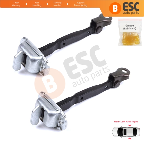 2 Pieces Rear Door Stop Check Assy Limiter Strap for Toyota C-HR MK1 X1 AX10 AX50 2016-2024 68630F4010