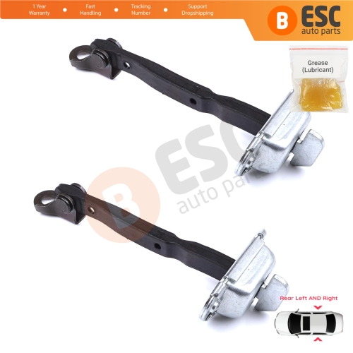 2 Pieces Rear Door Stop Check Assy Limiter Strap for Toyota C-HR MK1 X1 AX10 AX50 2016-2024 68630F4010