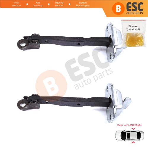 2 Pieces Rear Door Stop Check Assy Limiter Strap for Toyota C-HR MK1 X1 AX10 AX50 2016-2024 68630F4010