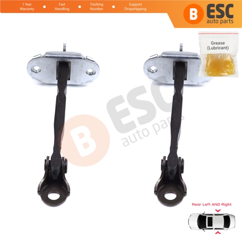 2 Pieces Rear Door Stop Check Assy Limiter Strap for Toyota C-HR MK1 X1 AX10 AX50 2016-2024 68630F4010