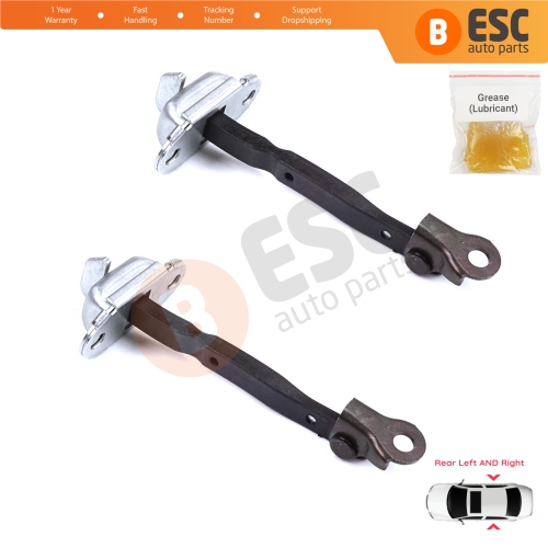 2 Pieces Rear Door Stop Check Assy Limiter Strap for Toyota C-HR MK1 X1 AX10 AX50 2016-2024 68630F4010