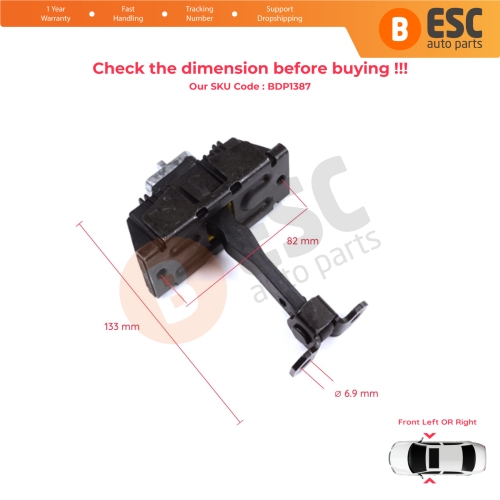 2 Pieces Front Door Stop Check Assy Limiter Strap for Mercedes Vito Viano V Class Mixto EQV W639 W447 2003-On A4477207500