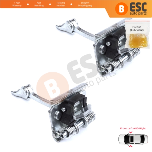2 Pieces Front Door Stop Check Assy Limiter Strap for Peugeot 607 9D 9U 1999-2010 9181F4