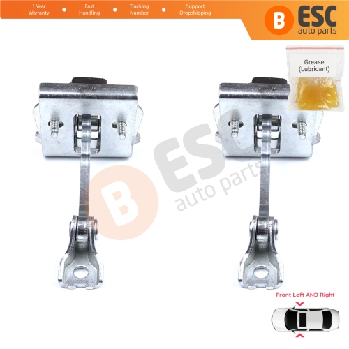2 Pieces Front Door Stop Check Assy Limiter Strap for Peugeot 607 9D 9U 1999-2010 9181F4
