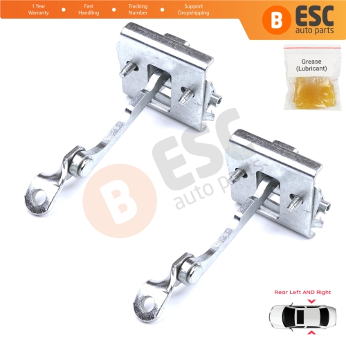 2 Pieces Rear Door Stop Check Assy Limiter Strap for Peugeot 607 9D 9U 1999-2010 9181F5