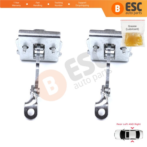 2 Pieces Rear Door Stop Check Assy Limiter Strap for Peugeot 607 9D 9U 1999-2010 9181F5