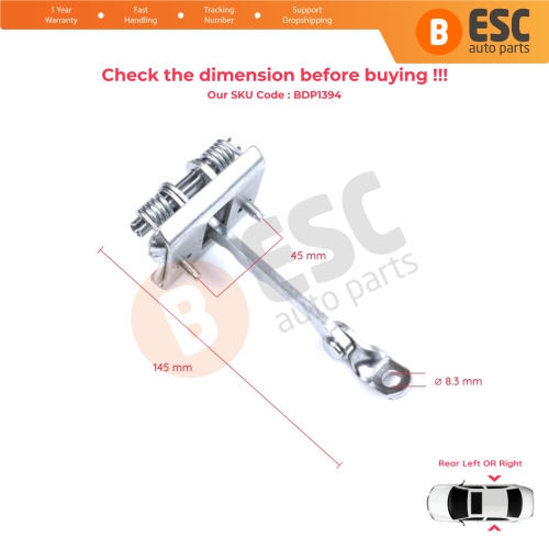 Rear Door Stop Check Assy Limiter Strap for Peugeot 607 9D 9U 1999-2010 9181F5