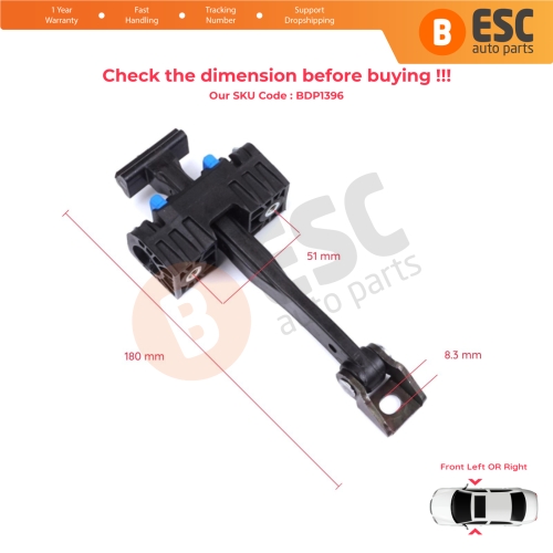 2 Pieces Front Door Stop Check Assy Limiter Strap for BMW 3 Series F30 F31 F35 F80 M3 LCI 2012-2019 51217446717