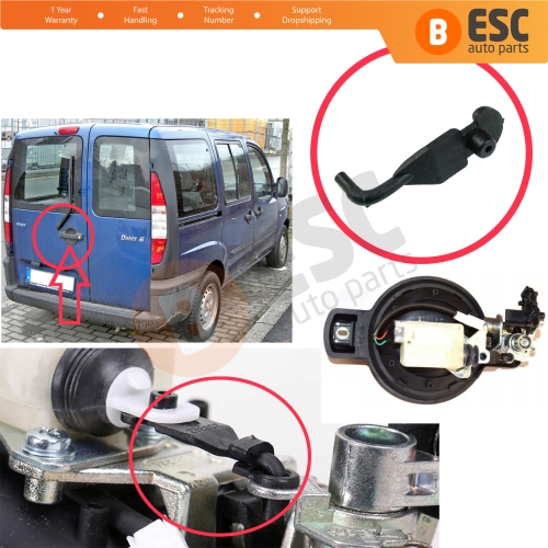 Tailgate Rear Door Outer Handle Lock Part 735402299 for Fiat Doblo MK1 119 223 2000-2010
