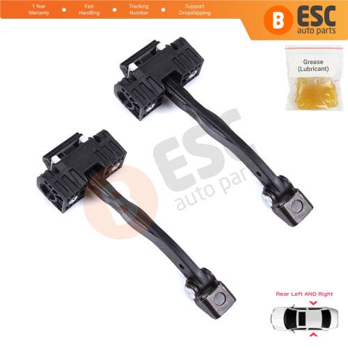 2 Pieces Rear Door Stop Check Assy Limiter Strap for BMW 5 Series F10 F11 F18 LCI 2009-2017 51227182019