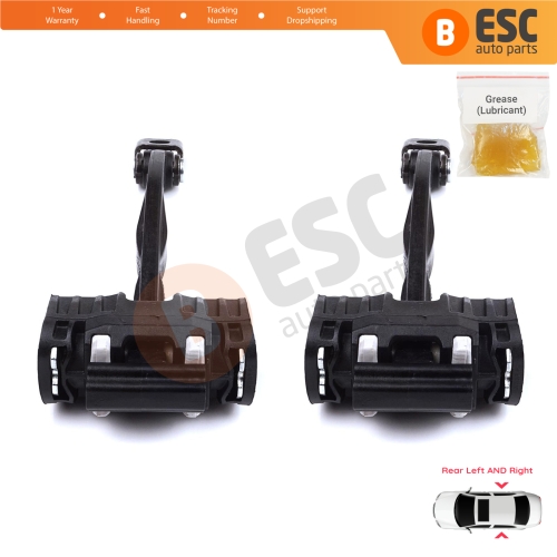 2 Pieces Rear Door Stop Check Assy Limiter Strap for BMW 5 Series F10 F11 F18 LCI 2009-2017 51227182019