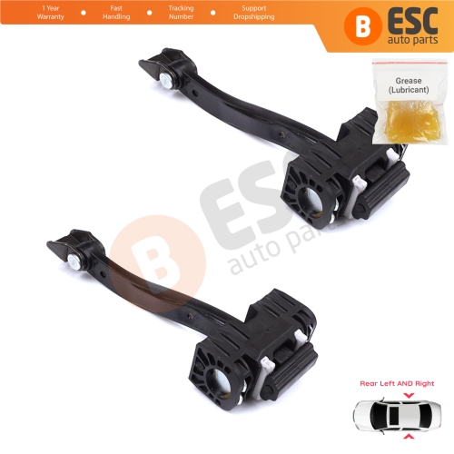 2 Pieces Rear Door Stop Check Assy Limiter Strap for BMW 5 Series F10 F11 F18 LCI 2009-2017 51227182019
