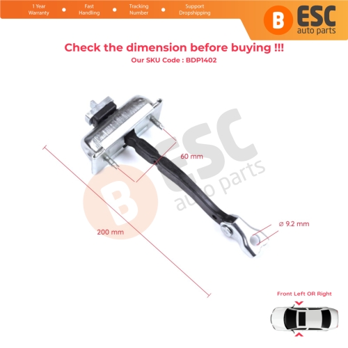 2 Pieces Front Door Stop Check Assy Limiter Strap for BMW X3 F25 2010-2017 X4 F26 2013-2018 51217205572 