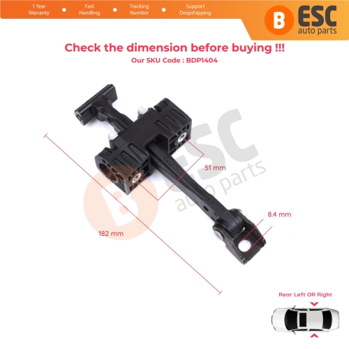 2 Pieces Rear Door Stop Check Assy Limiter Strap for BMW X1 E84 2009-2015 51222990642