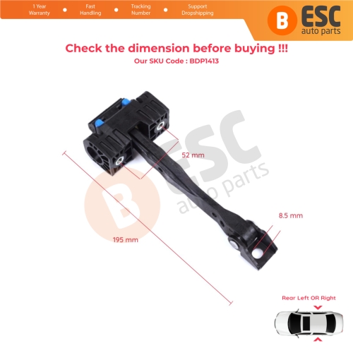 2 Pieces Rear Door Stop Check Assy Limiter Strap for VW Passat B8 3G CB 2014-2023 3G5839249B