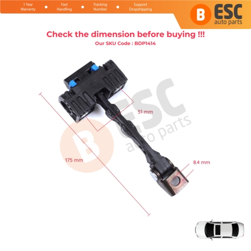 2 Pieces Front Door Stop Check Assy Limiter Strap for VW Jetta MK6 A6 5C6 1B 162 163 AV3 AV2 2010-2018 5C6837249